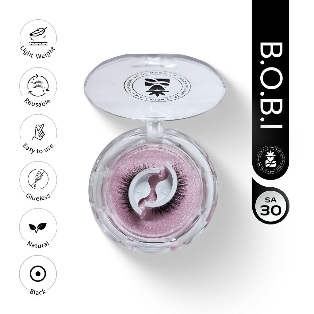 BOBI Self Adhesive Eyelashes SA30 Cat Eye – Winged Corner Volume | Grocsy
