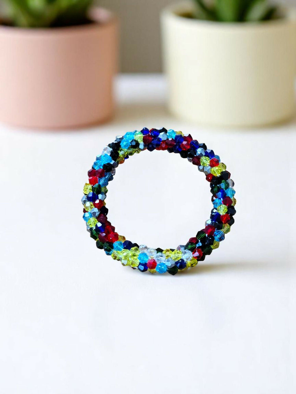 Inhanns Unisex Crystal Bloom – Adjustable Crystal Bead Bracelets - Multi Colour | Grocsy