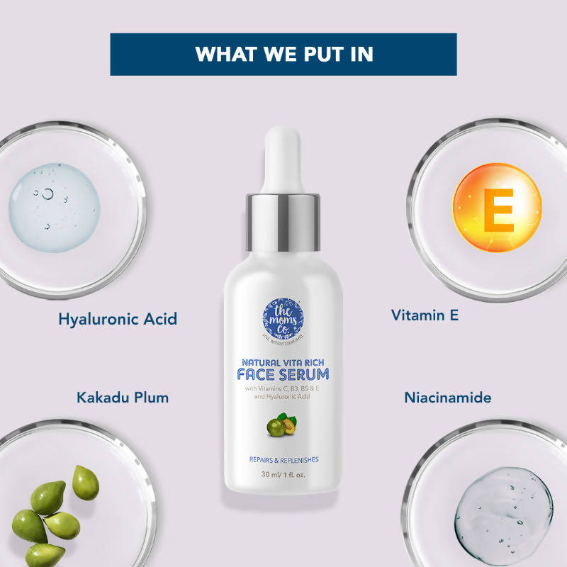 The Moms Co Natural Vita Rich Face Serum | Grocsy