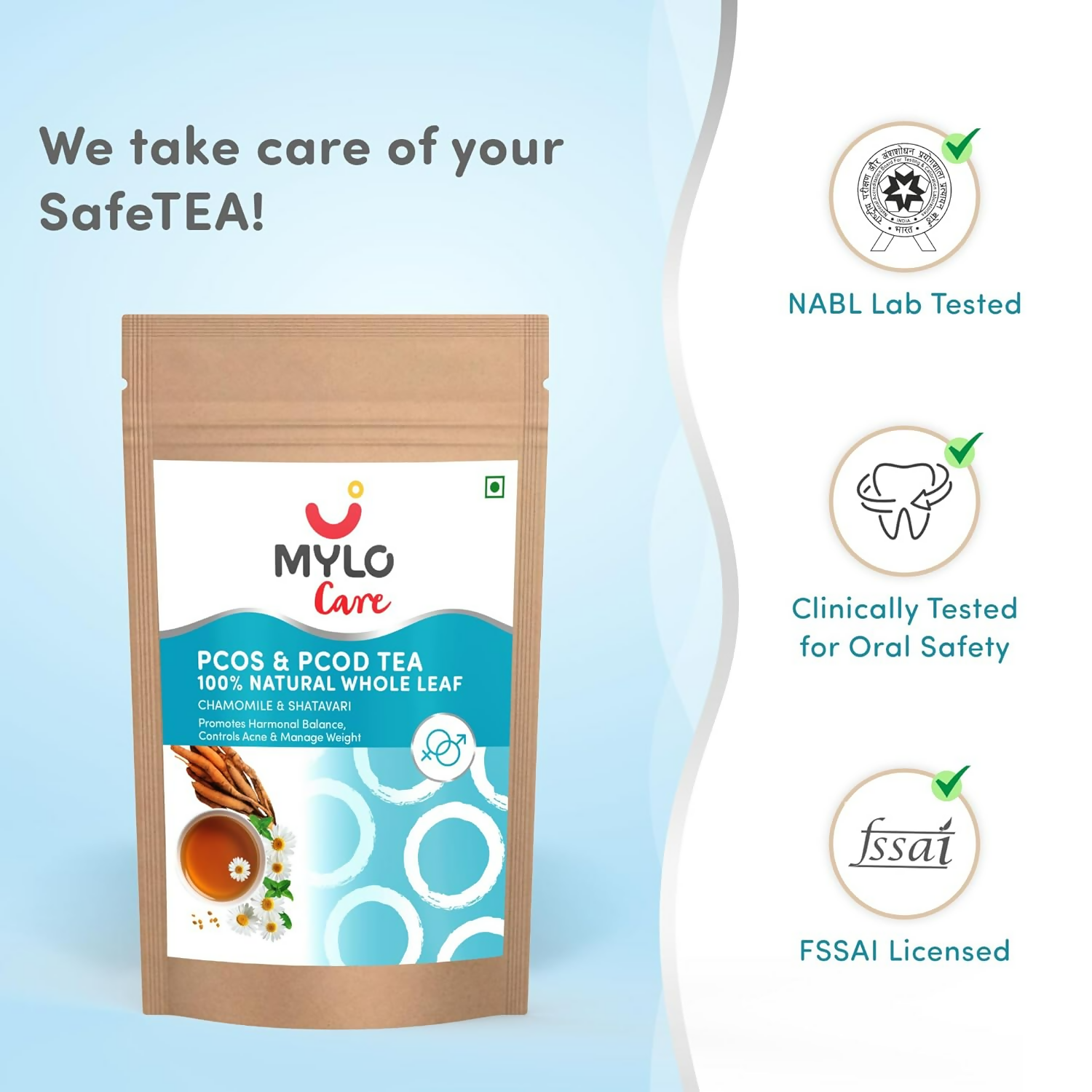 Mylo Care 100% Natural PCOS & PCOD Tea - 30 Tea Bag | Grocsy