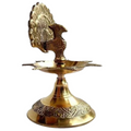 CraftVatika Brass Peacock Diya Oil Lamp (Type 1) | Grocsy