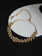 White Brass Gold-Polished Necklace - Ruby Raang | Grocsy