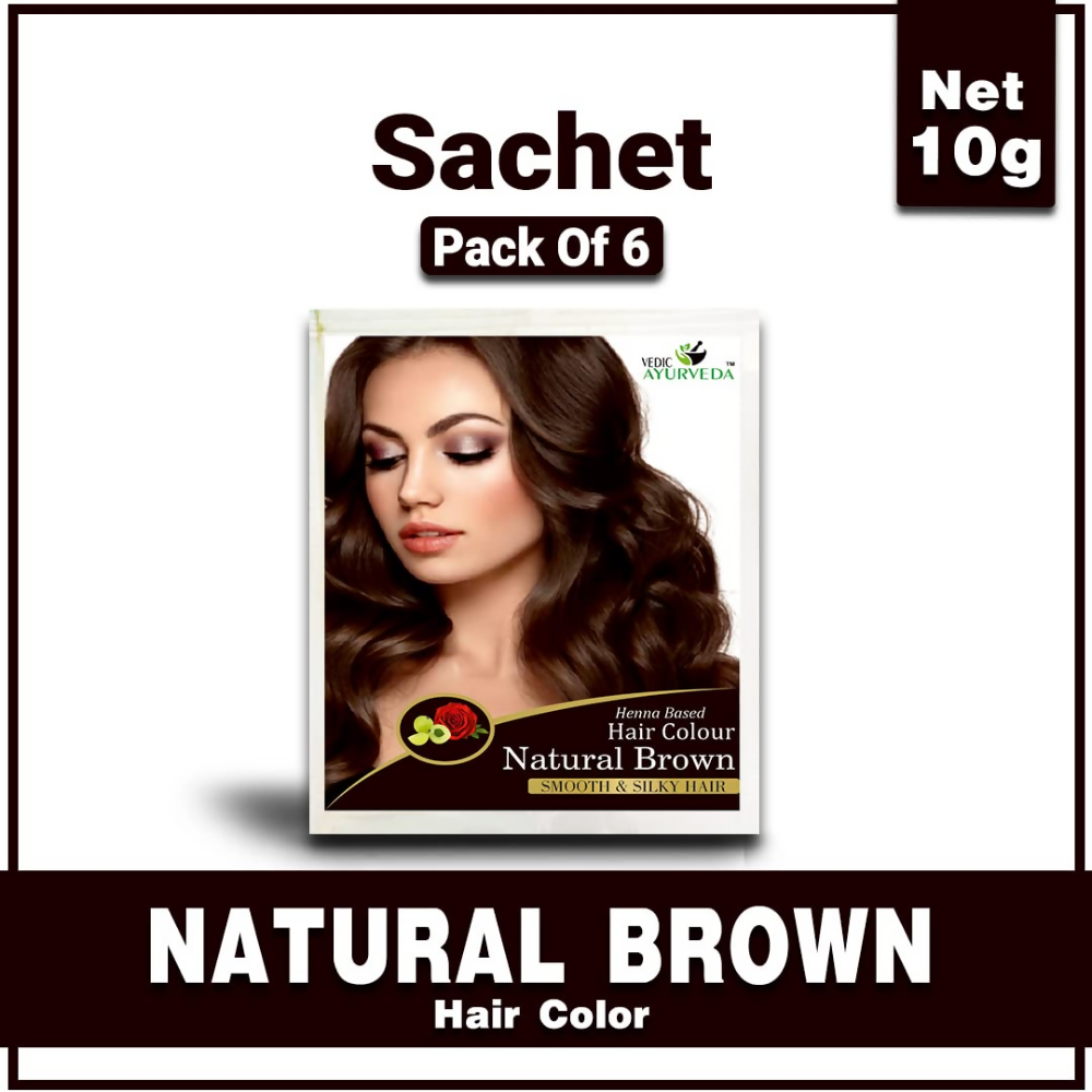 VedicAyurveda Henna Hair Color Naturally Brown | Grocsy