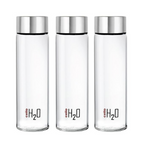 Cello H2O Steelox Glass Water Bottle - Set of 3 | Grocsy