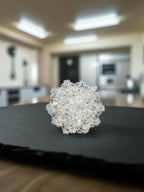 Inhanns Rang-E-Roshan Adjustable Ring – Handmade Crystal Statement Ring - White | Grocsy