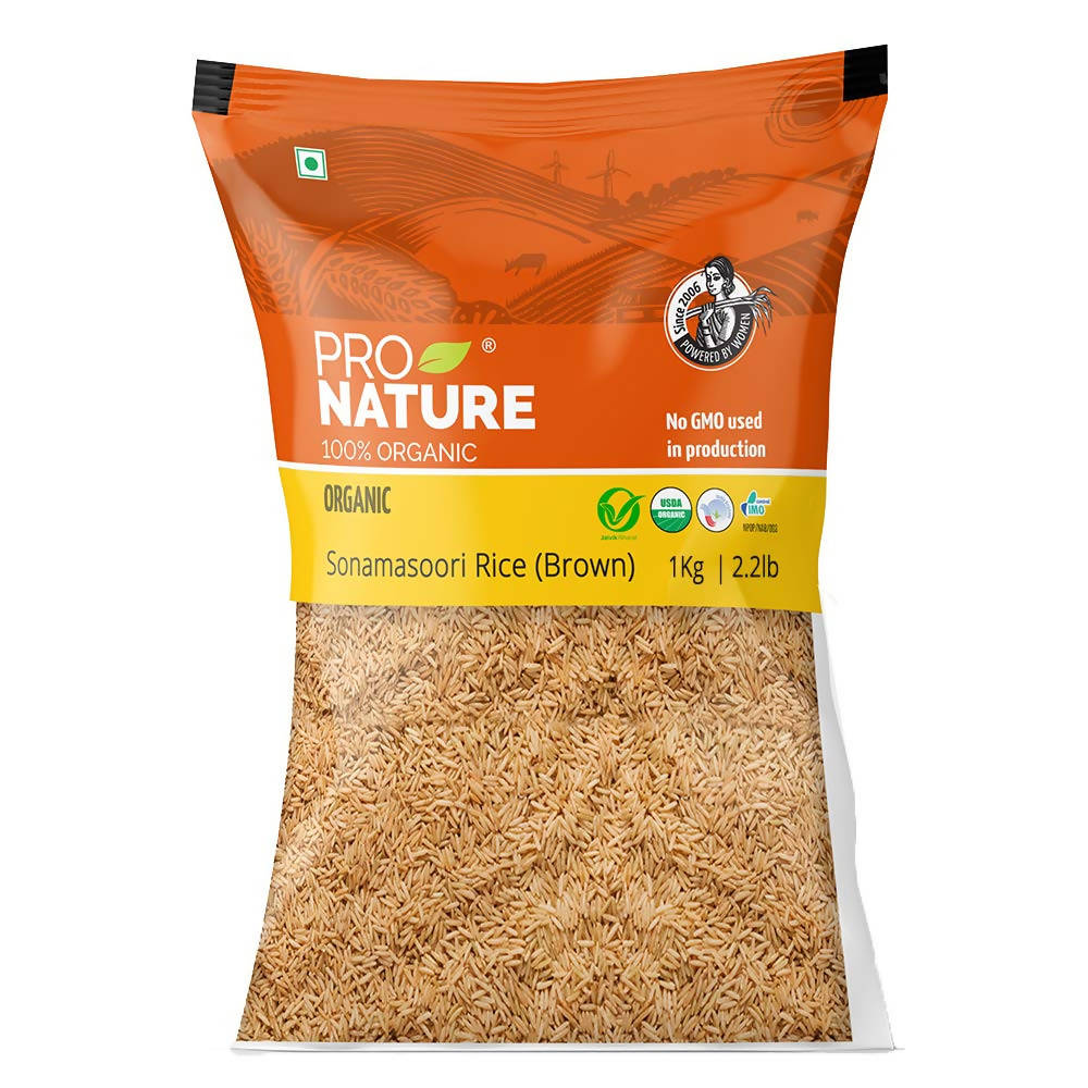 Pro Nature Organic Sonamasoori Rice (Brown) | Grocsy