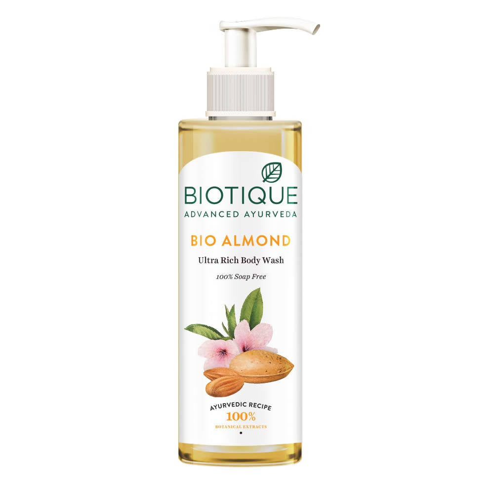 Biotique Advanced Ayurveda Bio Almond Ultra Rich Body Wash | Grocsy