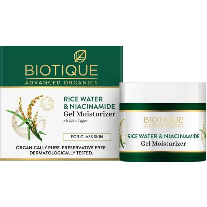 Biotique Advanced Ayurveda Rice Water & Niacinamide Gel Moisturizer | Grocsy