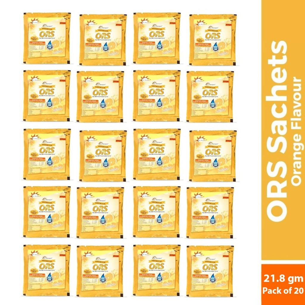 Dr. Morepen ORS Powder Sachets, Liquid Hydration Drink - Orange Flavour | Grocsy