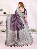 Aastha Fashion Wine Georgette Silk Leheriya With Elegant Zari Weaving Saree | Grocsy