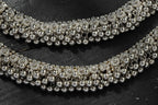Mominos Fashion Kamal Johar Oxidised Heavy Silver Anklets | Grocsy