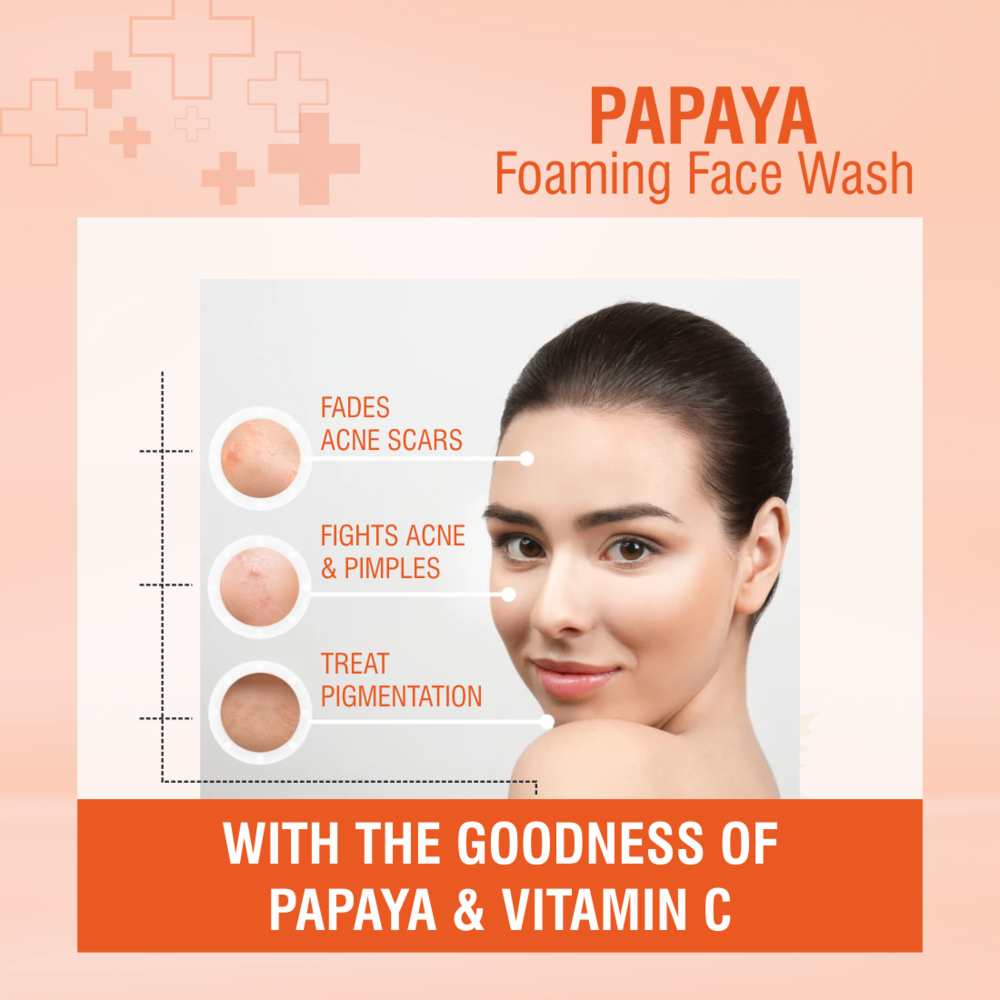 Nuerma Science Papaya Foaming Face Wash | Brightens Skin Tone & Clears Blemishes | Grocsy