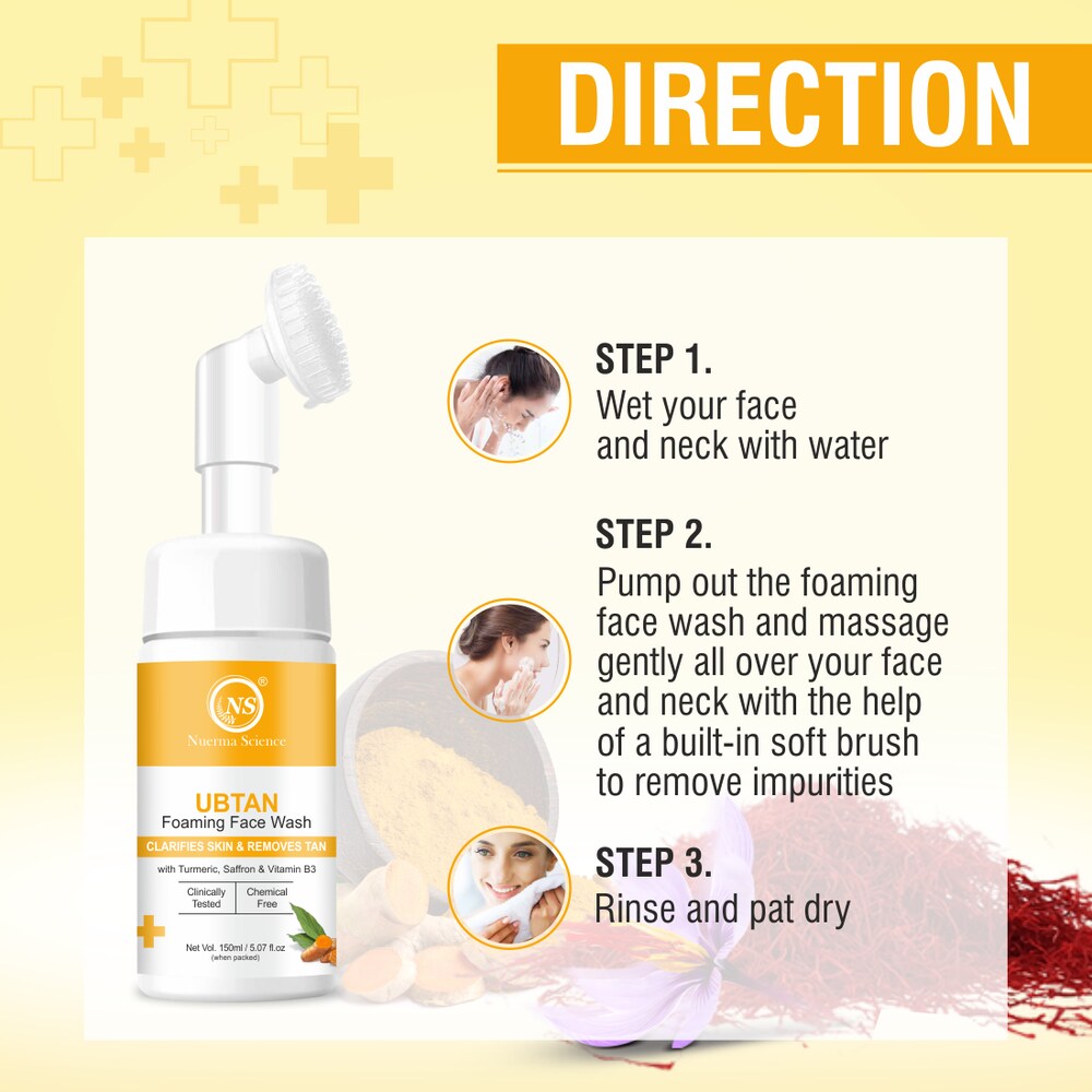 Nuerma Science Ubtan Foaming Face Wash | To Gently Exfoliate & Boost Youthful Skin | Grocsy