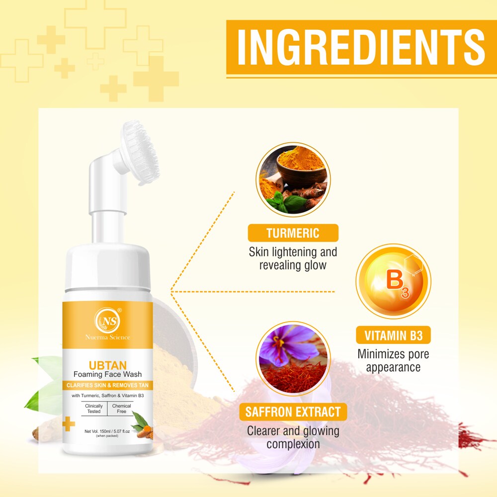Nuerma Science Ubtan Foaming Face Wash | To Gently Exfoliate & Boost Youthful Skin | Grocsy