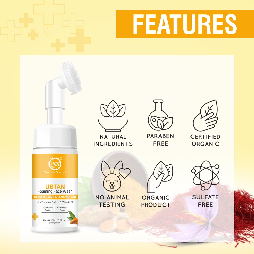 Nuerma Science Ubtan Foaming Face Wash | To Gently Exfoliate & Boost Youthful Skin | Grocsy