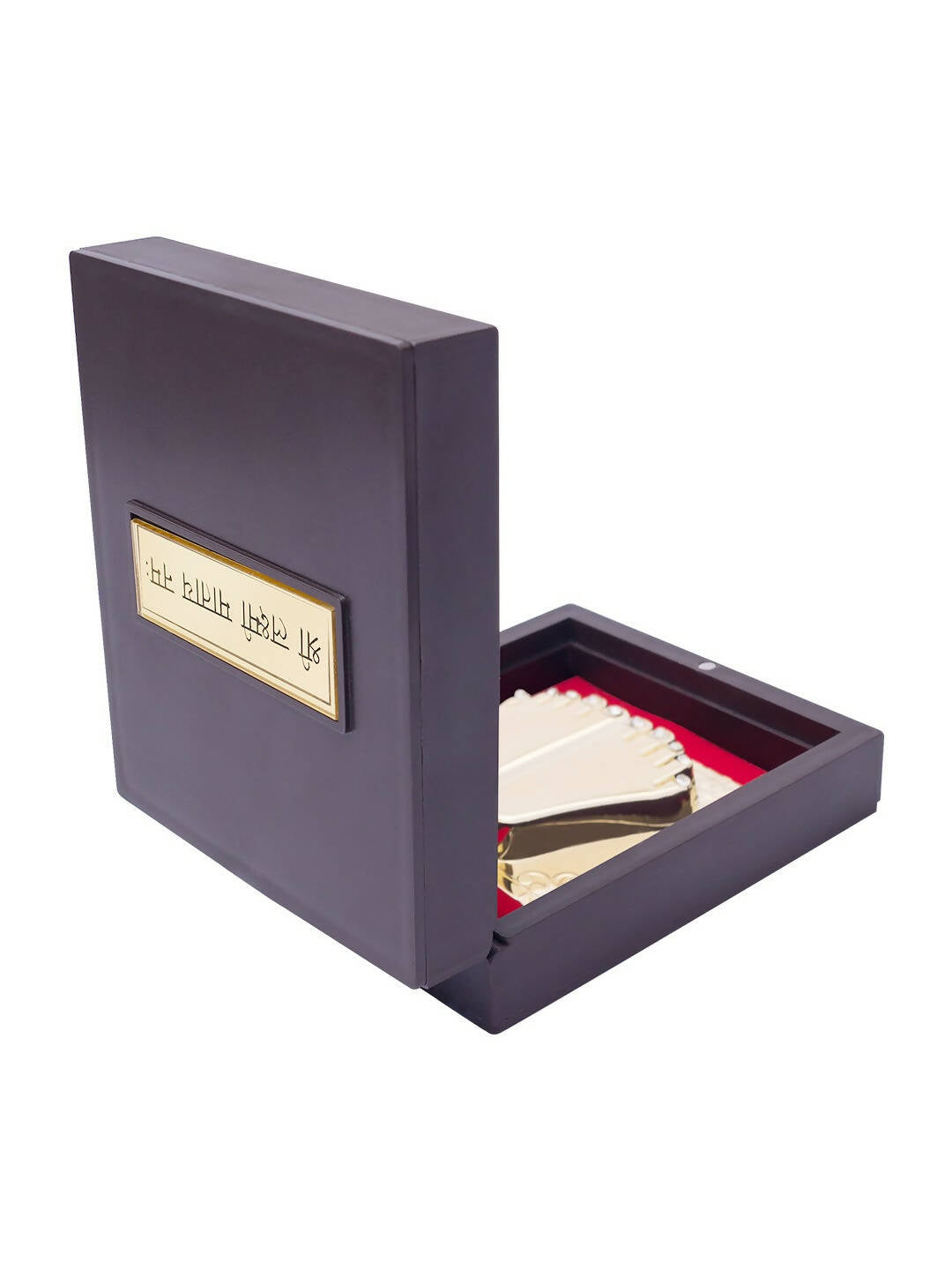 Golden Peacock Brown & 24 Ct Gold Foil Laxmi Ji Pooja Box | Grocsy