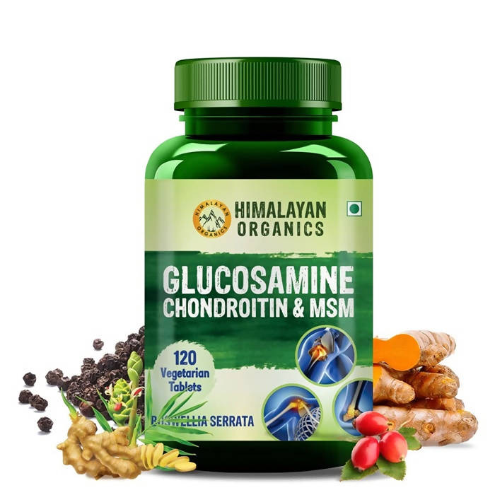 Himalayan Organics Glucosamine Chondroitin & MSM Vegetarian Tablets | Grocsy