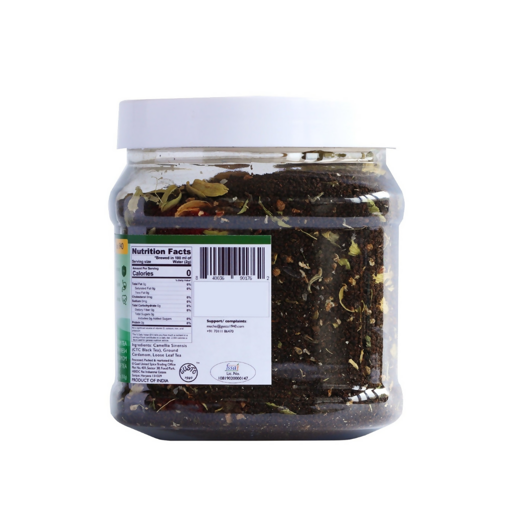 Tassyam Organics Strong Cardamom Tea | Elaichi Chai - Jar | Grocsy