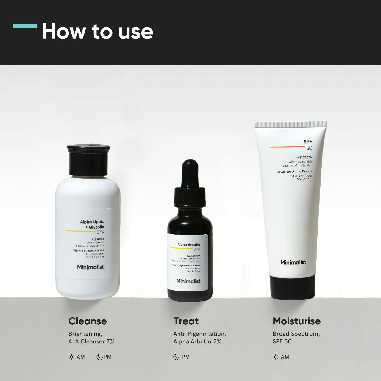 Minimalist Anti-Pigmentation Kit, Skin Care Routine Kit For Women & Men | Grocsy