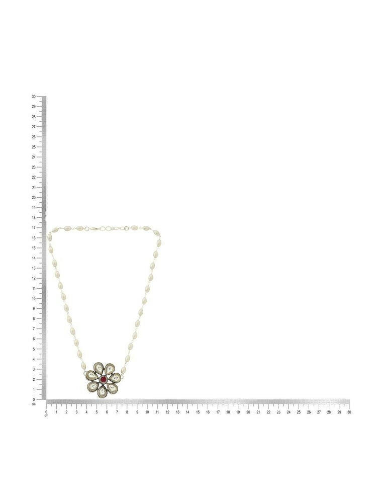 Flower Kundan Necklace - Ruby Raang | Grocsy