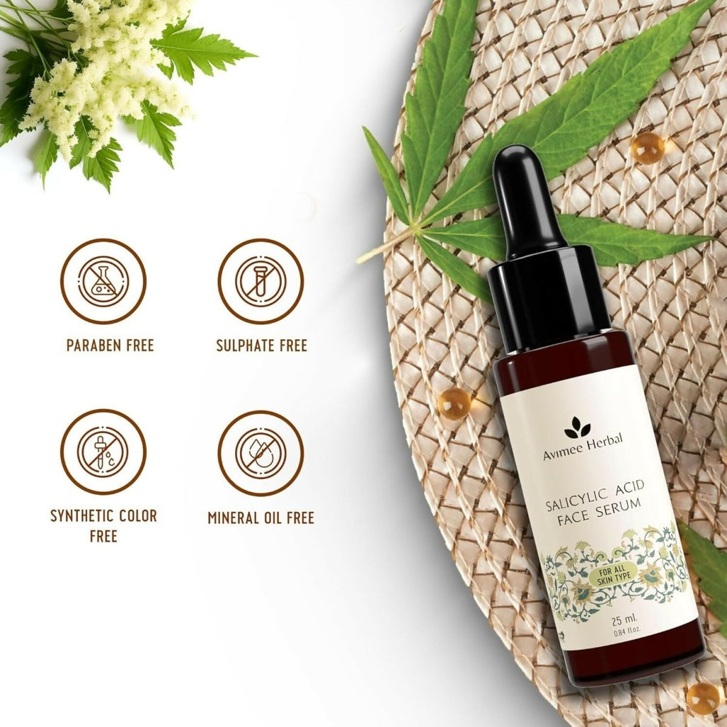 Avimee Herbal Salicylic Acid Face Serum For Acne, Blackheads & Open Pores | Grocsy