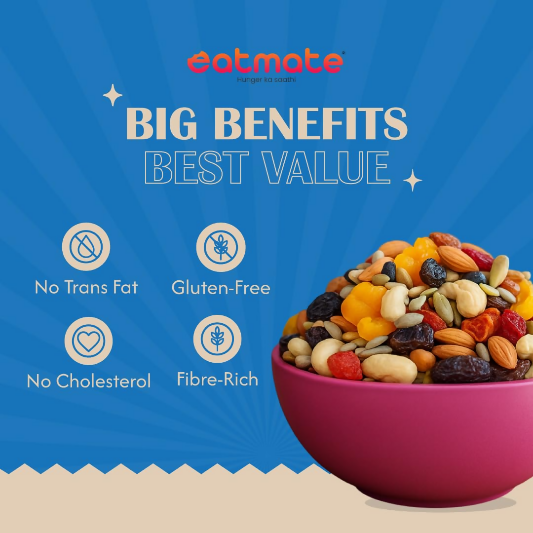 Eatmate Absolute Healthy Dry Fruits and seedMix Premium Trail Mix | Grocsy