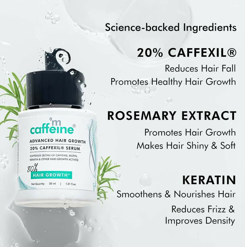 mCaffeine Advanced Hair Growth 20% Caffexil Hair Serum with Rosemary | Grocsy