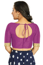 Aastha Fashion Women's Purple Art Silk Designer Traditional Readymade Blouse | Grocsy