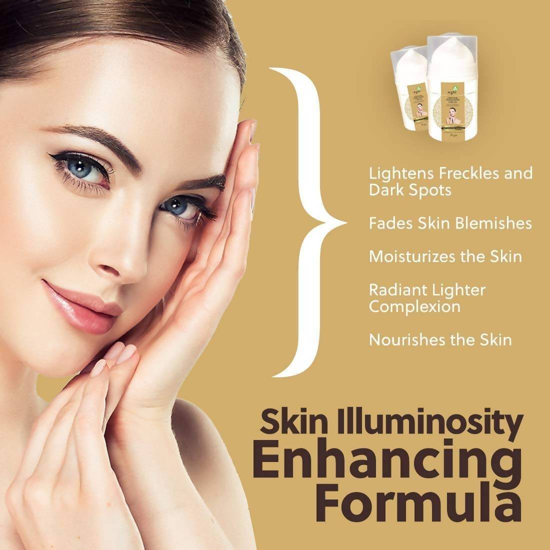 Aegte Crystal Whitening Cream Skin Illuminosity Enhancing Formula | Grocsy