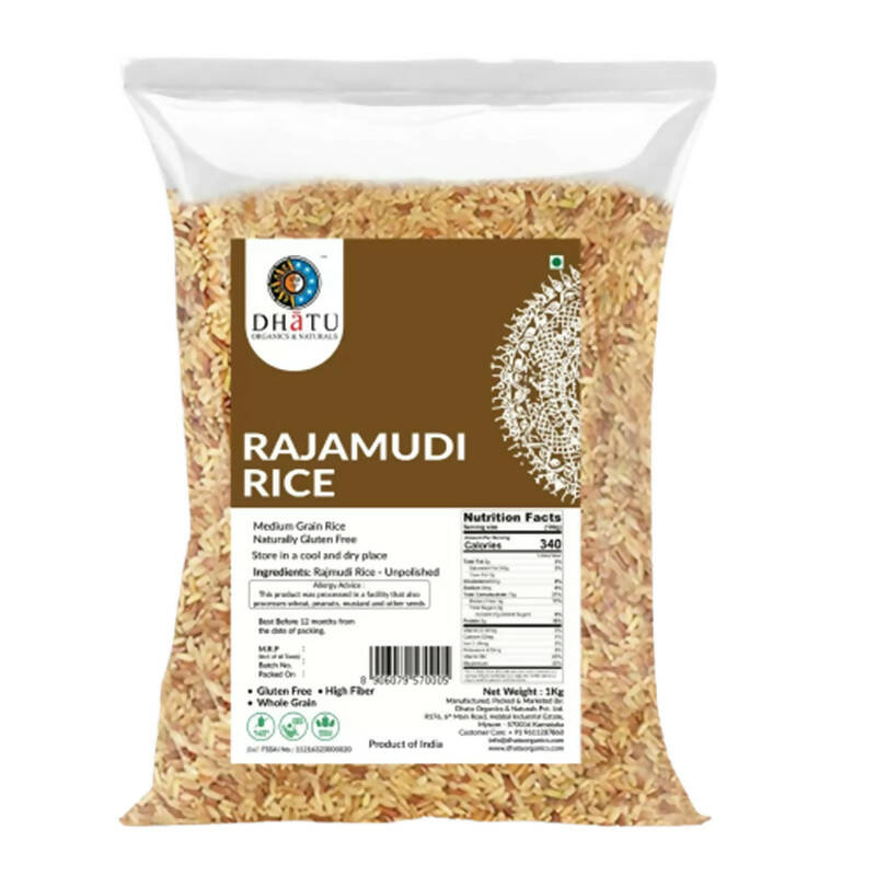 Dhatu Organics & Naturals Rajamudi Rice | Grocsy