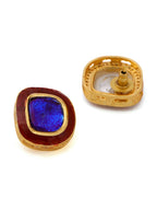 Ruby Raang Multi Blue Kundan Studs | Grocsy