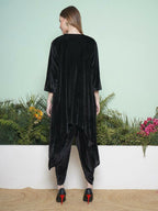 Joban Fashion Black Dhoti Salwaar with Inner and Hand Embellished Jacket | Grocsy