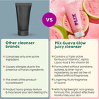 PLIX The Plant Fix Guava Glow Juicy Cleanser For Skin Brightening With Vitamin C | Grocsy