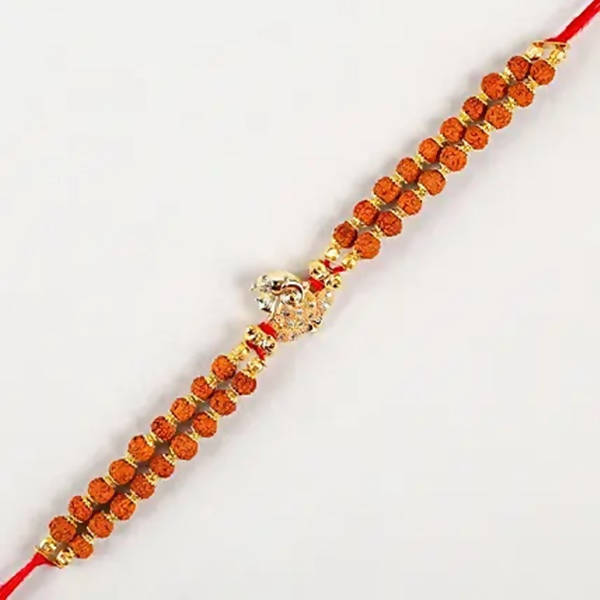 Ganesha Minimal Style Rakhi And Cadbury Silk Chocolates | Grocsy