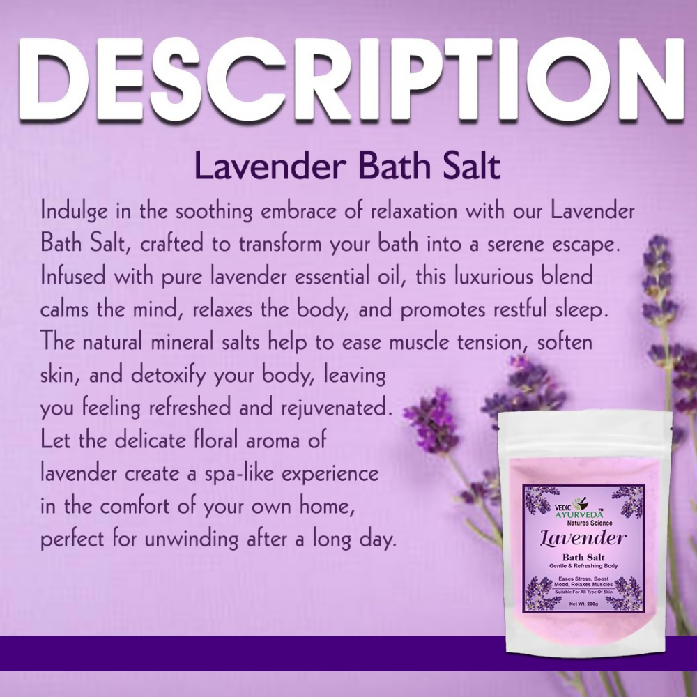 VedicAyurveda Lavender Bath Salt | Grocsy