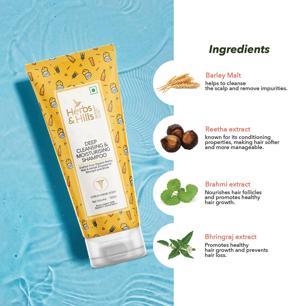 Herbs & Hills Deep Cleansing & Moisturising Shampoo | Grocsy