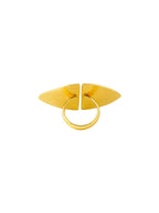 NVR Women's Western Gold-Polished Ajustable Finger Ring | Grocsy