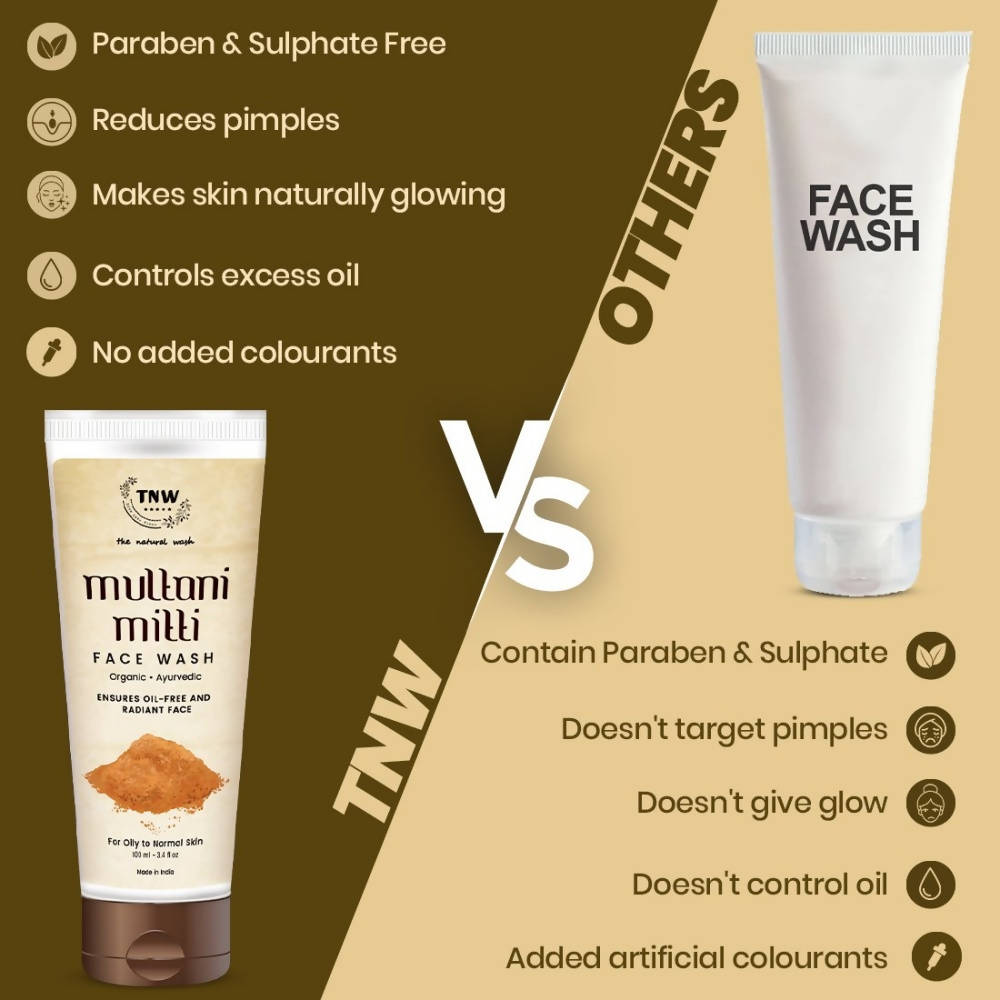 The Natural Wash Multani Mitti Face Wash | Grocsy