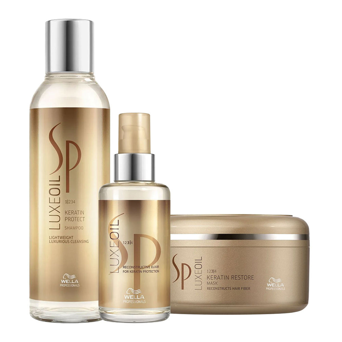 System Professional Luxe Oil Keratin Protect Shampoo, Mask and Hair Oil Combo | Grocsy