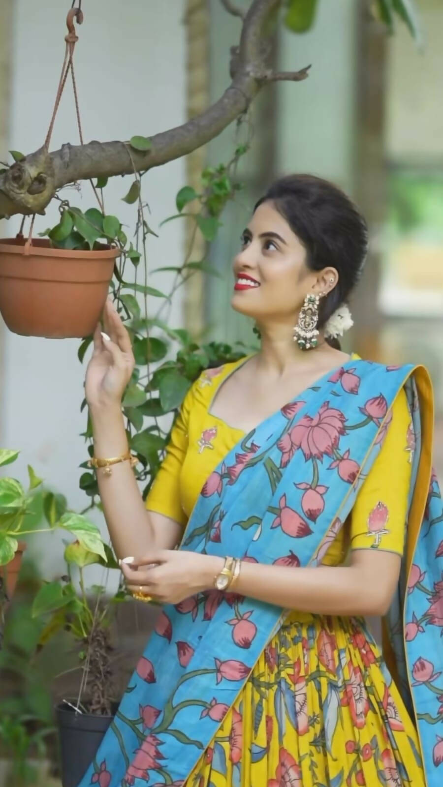 DEIANA'S Beautiful Pure Digital Print Weaving Lehengha Choli - Sky Blue | Grocsy