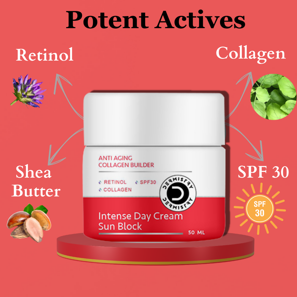 Dermistry Anti Aging Collagen Builder SPF30 Retinol Hyaluronic Acid Nourishing Age Protect Day Cream | Grocsy