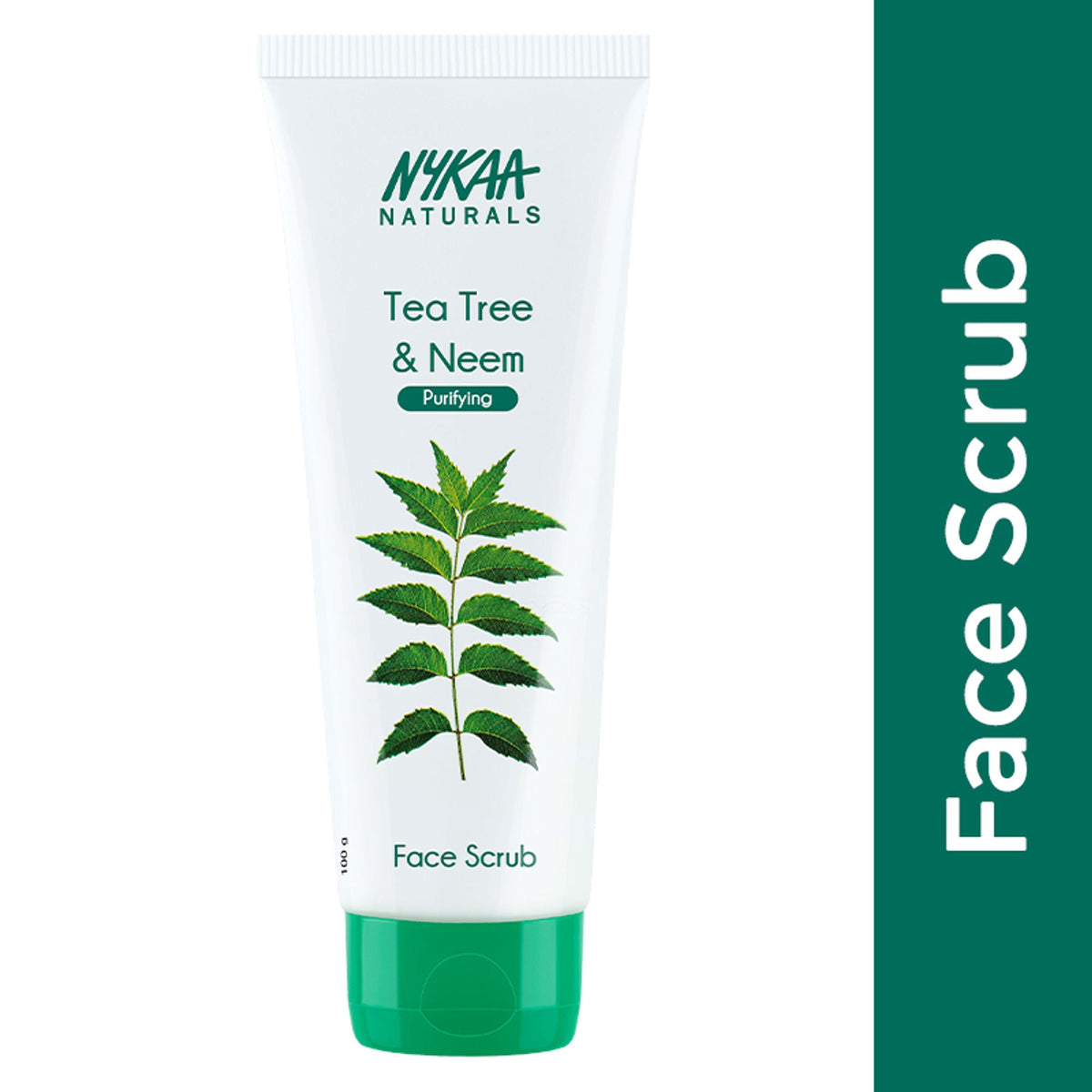 Nykaa Naturals Tea Tree & Neem Detox Face Scrub For Purifying, Acne Control & Clear Skin Glow - Tea Tree & Neem | Grocsy