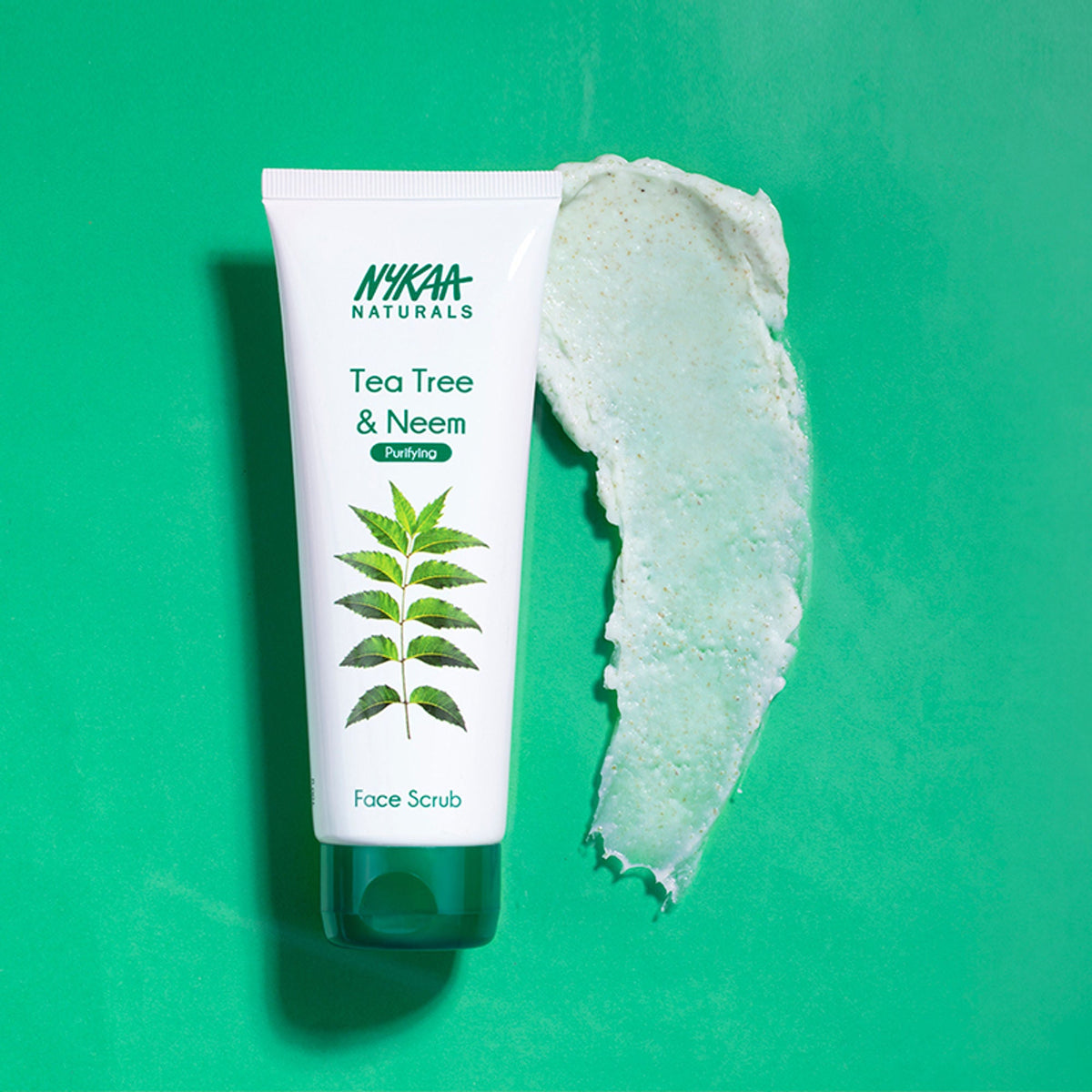 Nykaa Naturals Tea Tree & Neem Detox Face Scrub For Purifying, Acne Control & Clear Skin Glow - Tea Tree & Neem | Grocsy