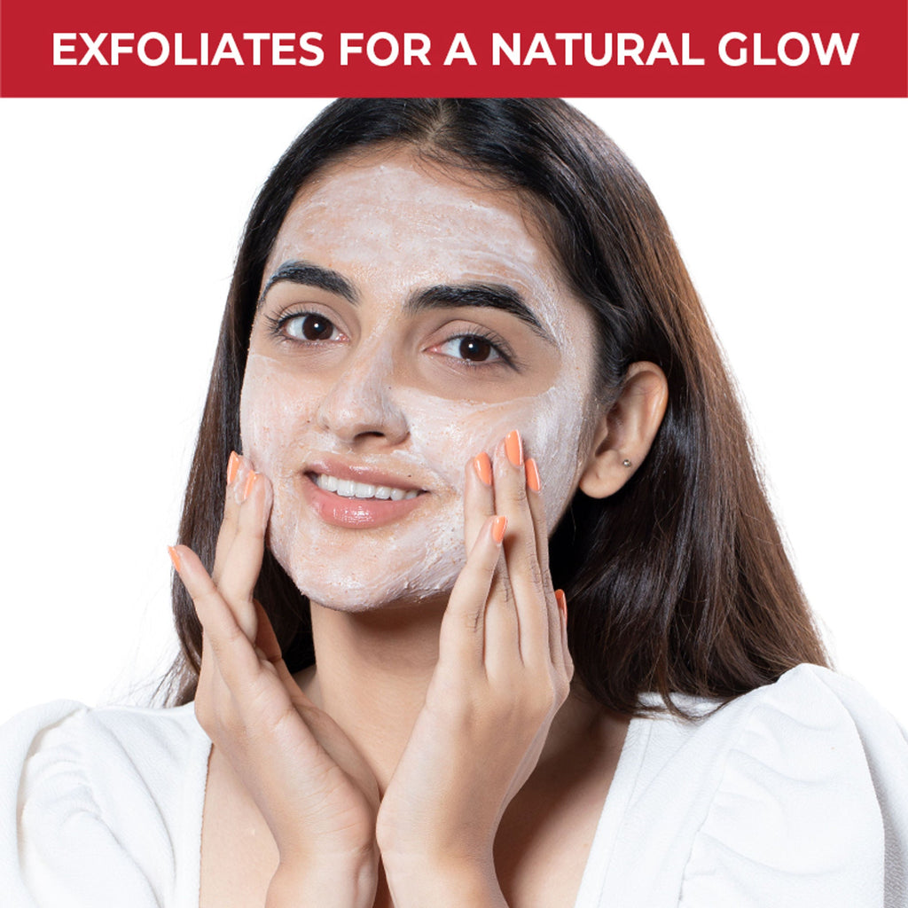 Nykaa Naturals Tea Tree & Neem Detox Face Scrub For Purifying, Acne Control & Clear Skin Glow - Saffron & Honey | Grocsy