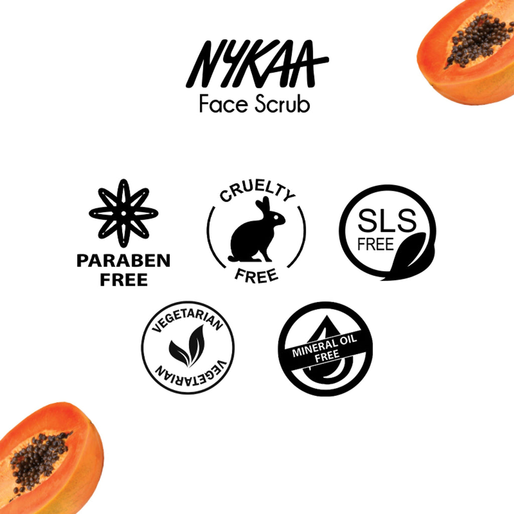 Nykaa Naturals Tea Tree & Neem Detox Face Scrub For Purifying, Acne Control & Clear Skin Glow - Papaya & Amla | Grocsy