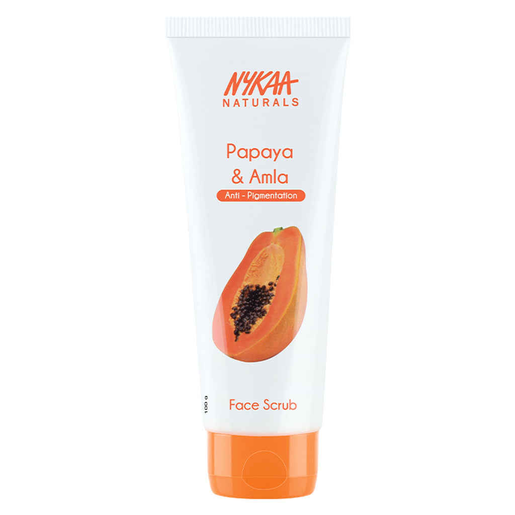 Nykaa Naturals Tea Tree & Neem Detox Face Scrub For Purifying, Acne Control & Clear Skin Glow - Papaya & Amla | Grocsy
