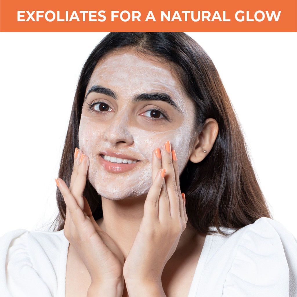 Nykaa Naturals Tea Tree & Neem Detox Face Scrub For Purifying, Acne Control & Clear Skin Glow - Papaya & Amla | Grocsy