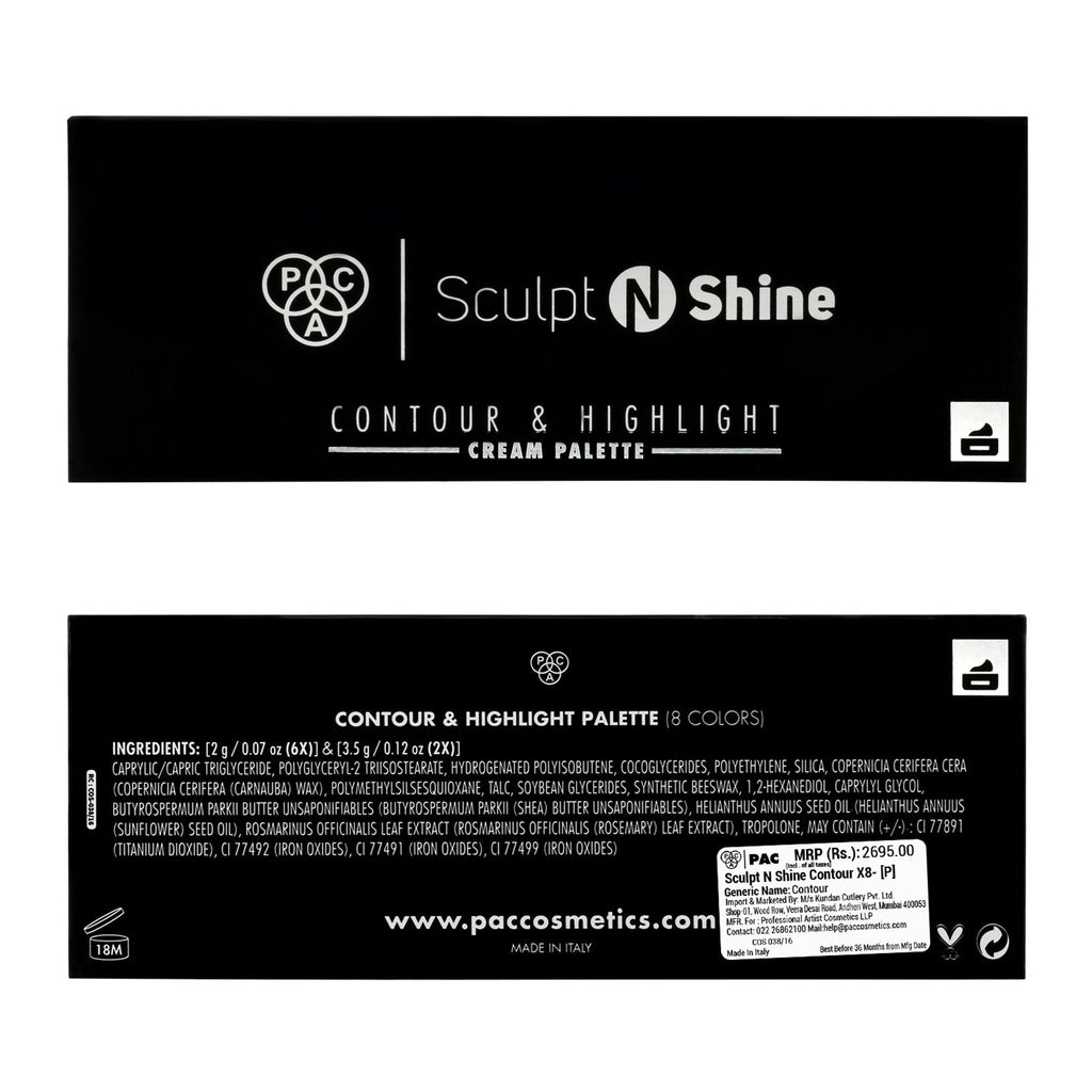 PAC Studio Sculpt N Shine Cream Contour X8 | Grocsy