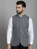 Even Apparels Nehru Jacket With Welt Pockets - Grey | Grocsy