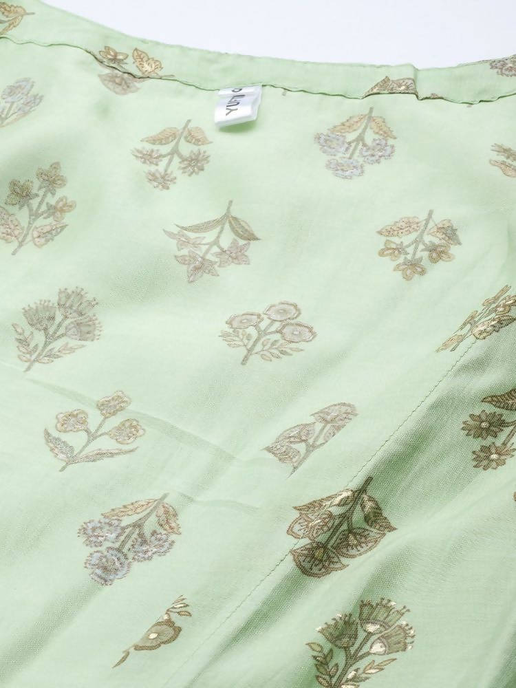 Yufta Silk Green Regular Dress Single | Grocsy